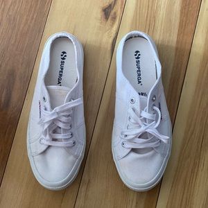 Superga white slip on sneakers size 39.5